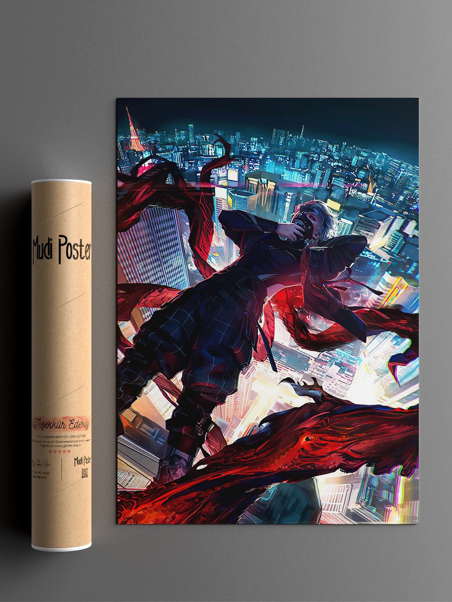 Tokyo Ghoul Anime Poster Çerçevesiz Yüksek Kalite Anime Duvar Poster
