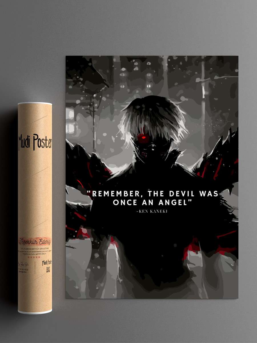 Tokyo Ghouls Anime Quotes Anime Poster Çerçevesiz Yüksek Kalite Anime Duvar Poster