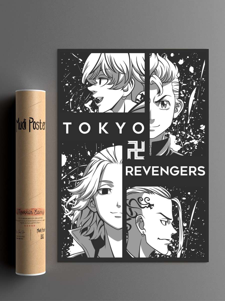 Tokyo Revengers characters Anime Poster Çerçevesiz Yüksek Kalite Anime Duvar Poster