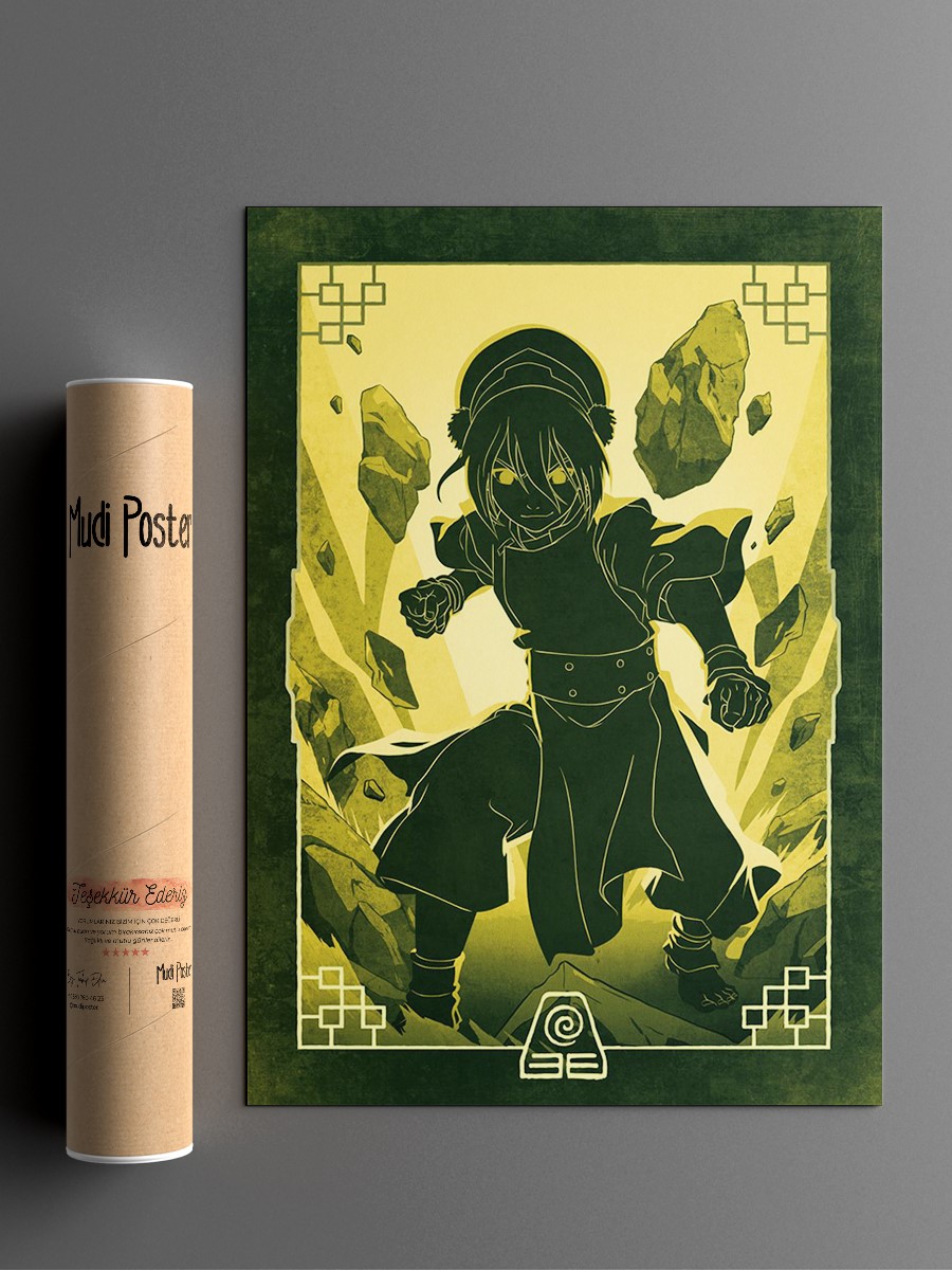 Toph Earth Kingdom Anime Poster Çerçevesiz Yüksek Kalite Anime Duvar Poster