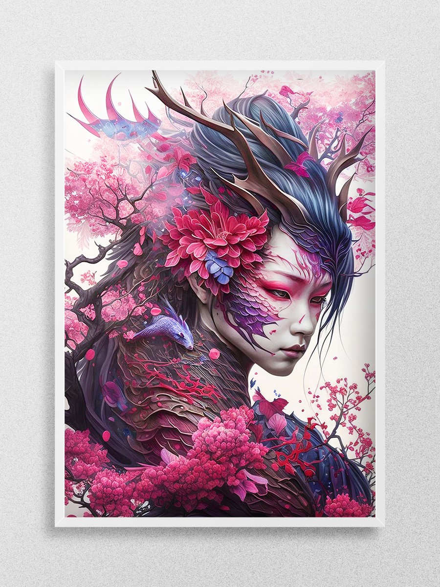 Transfor geisha dragon Anime Poster Çerçevesiz Yüksek Kalite Anime Duvar Poster