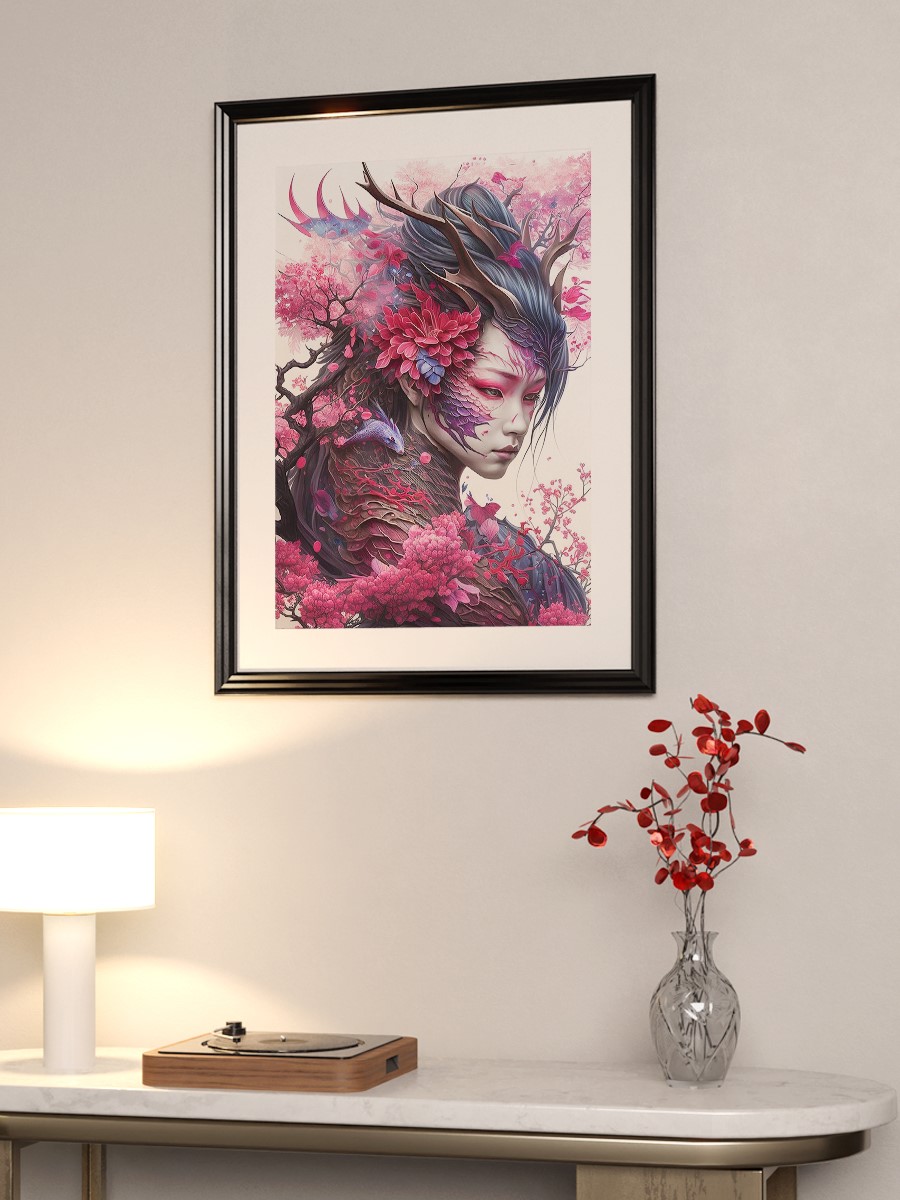Transfor geisha dragon Anime Poster Çerçevesiz Yüksek Kalite Anime Duvar Poster