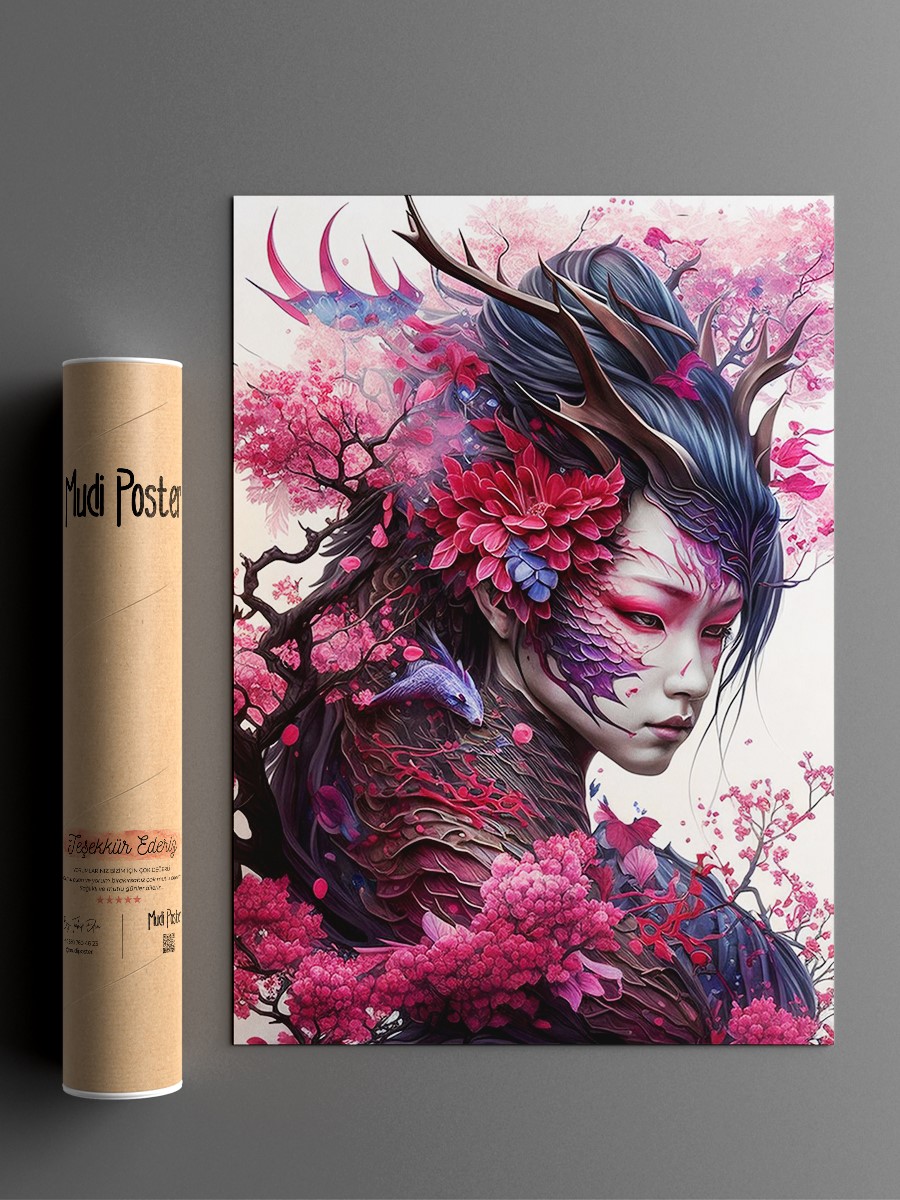 Transfor geisha dragon Anime Poster Çerçevesiz Yüksek Kalite Anime Duvar Poster