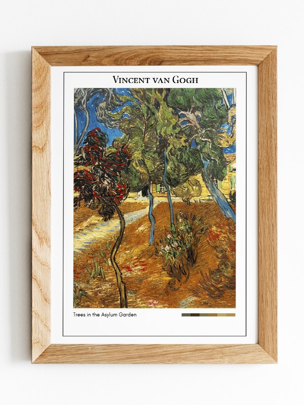 Vincent van Gogh Trees in the Asylum Garden Poster