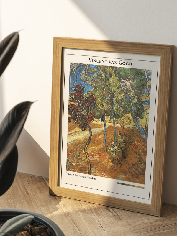 Vincent van Gogh Trees in the Asylum Garden Poster