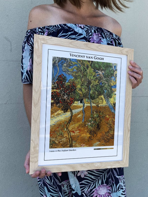 Vincent van Gogh Trees in the Asylum Garden Poster