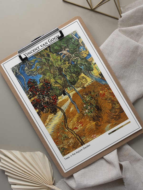 Vincent van Gogh Trees in the Asylum Garden Poster