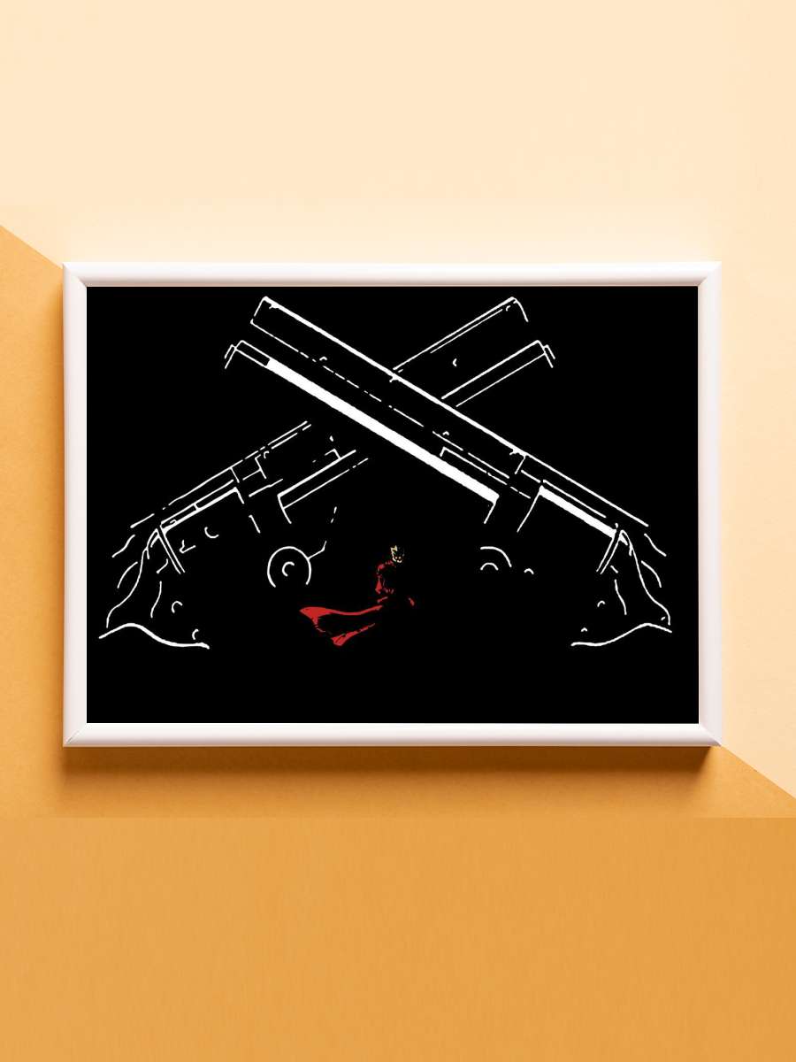 Trigun - Crossed Guns Anime Poster Çerçevesiz Yüksek Kalite Anime Duvar Poster