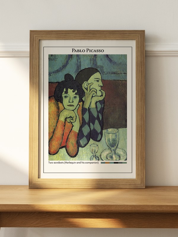 Pablo Picasso Two acrobats (Harlequin and his companion) Poster