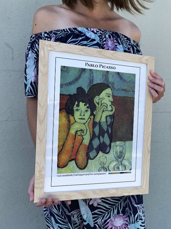 Pablo Picasso Two acrobats (Harlequin and his companion) Poster