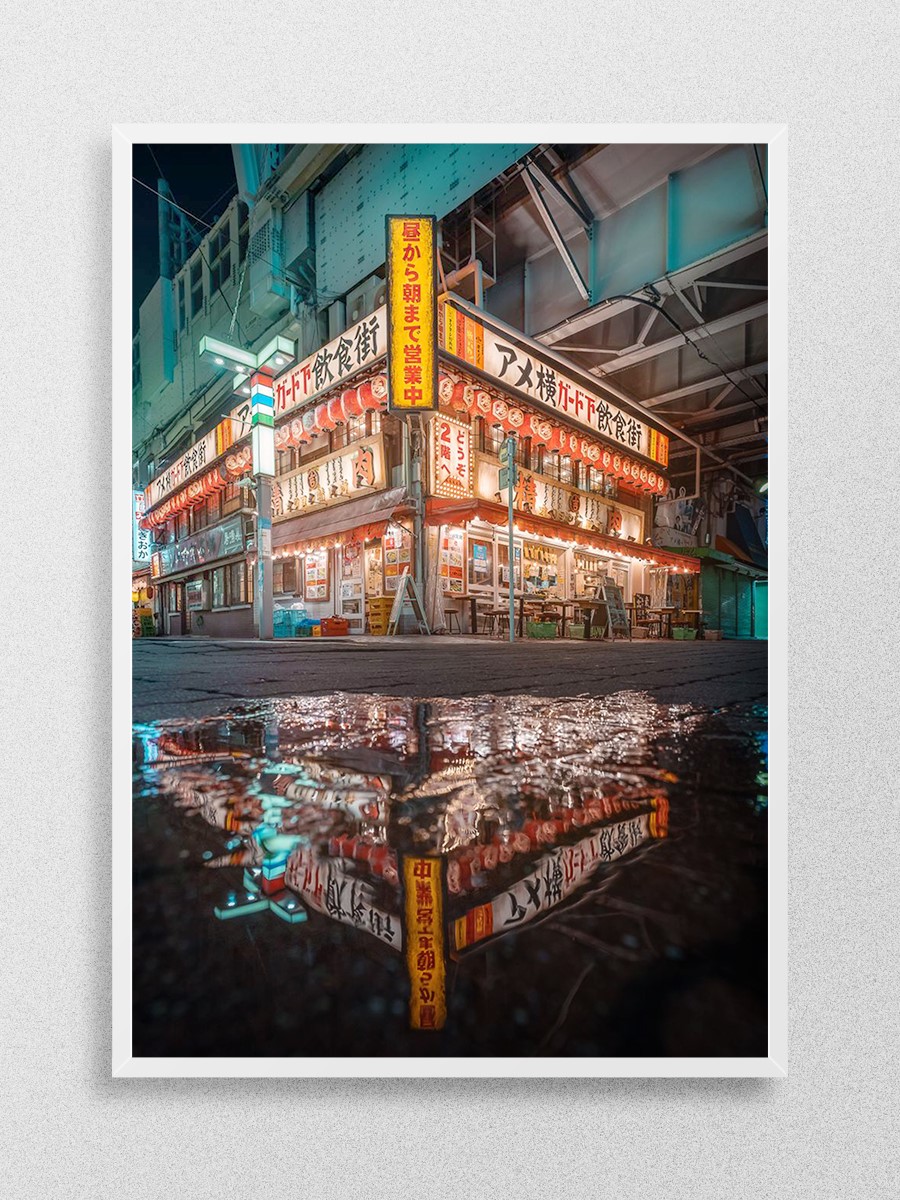 Ueno market  Anime Poster Çerçevesiz Yüksek Kalite Anime Duvar Poster
