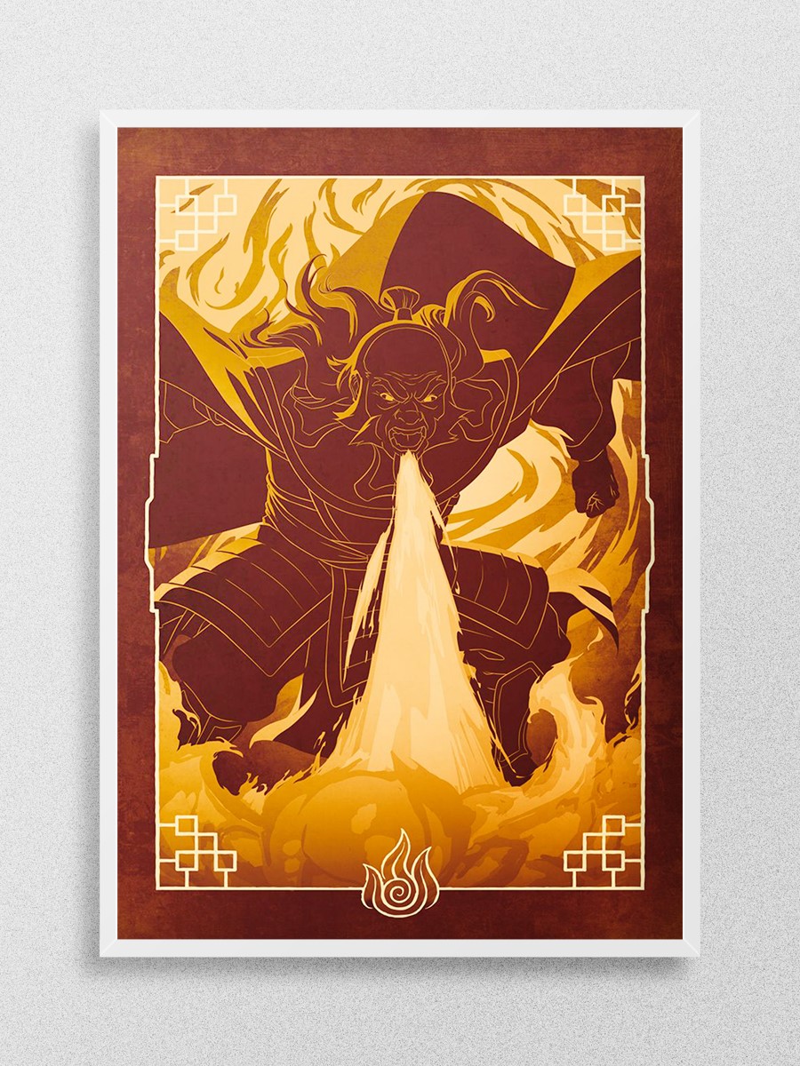Uncle Iroh Fire Nation Anime Poster Çerçevesiz Yüksek Kalite Anime Duvar Poster