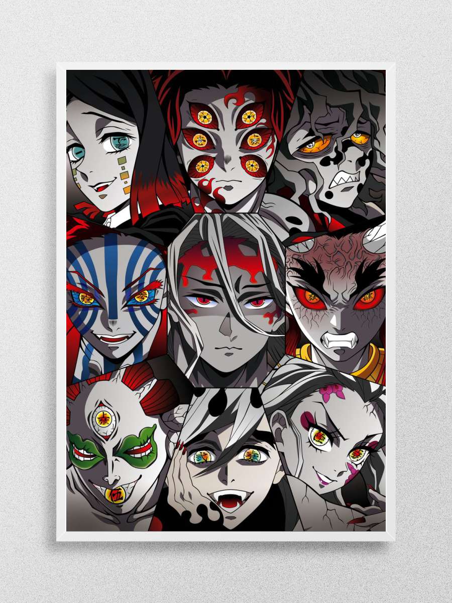 Upper Moon Demon Slayer Anime Poster Çerçevesiz Yüksek Kalite Anime Duvar Poster
