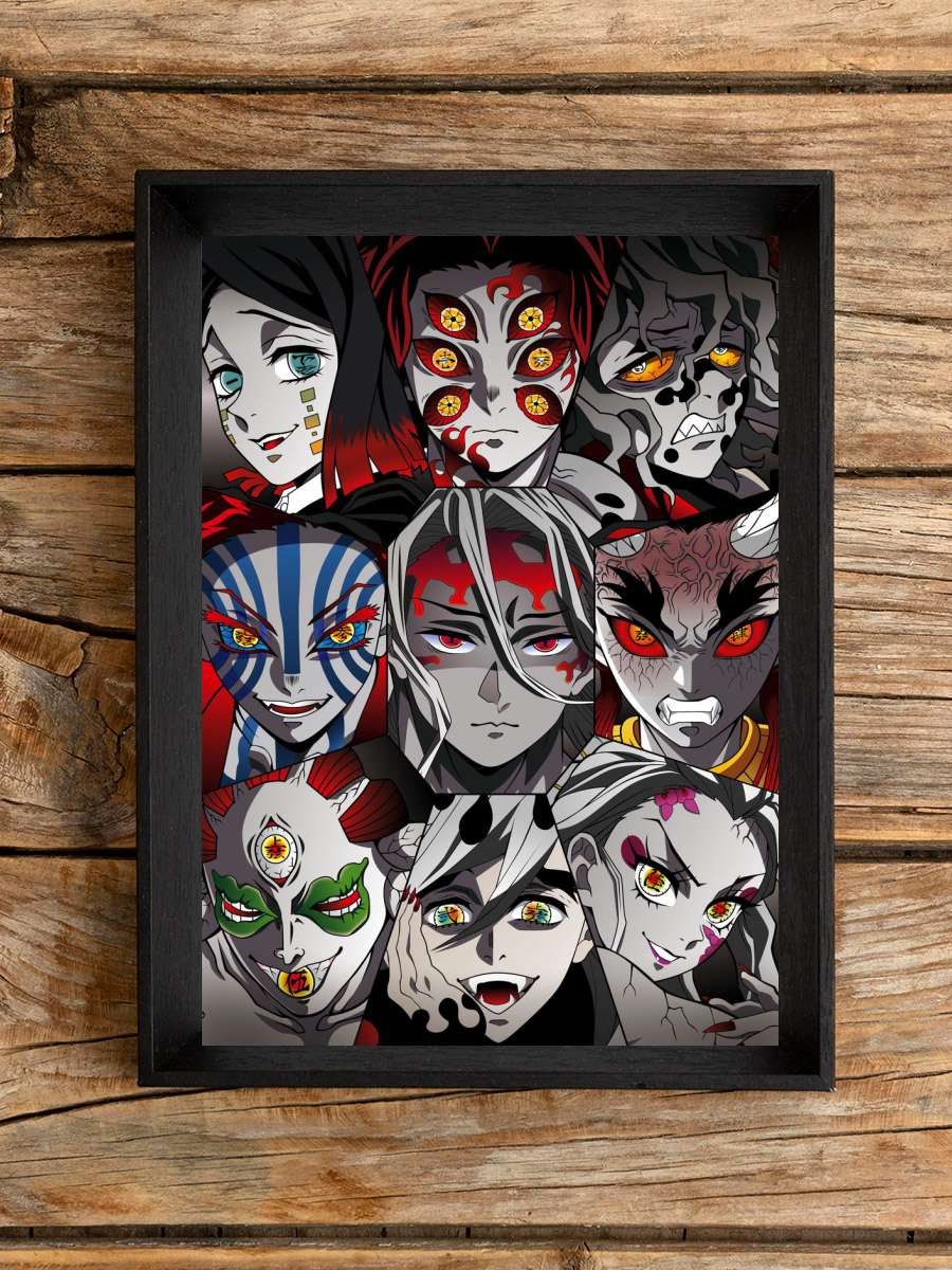 Upper Moon Demon Slayer Anime Poster Çerçevesiz Yüksek Kalite Anime Duvar Poster