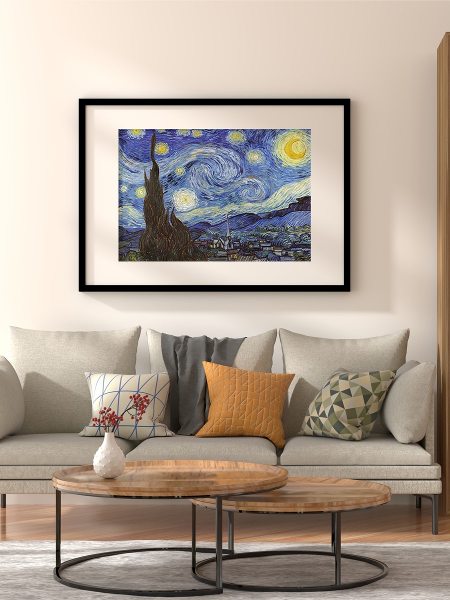 Van Gogh Starry Night Tablo Sanatsal Ünlü Ressam Poster Çerçevesiz Yüksek Kalite Poster