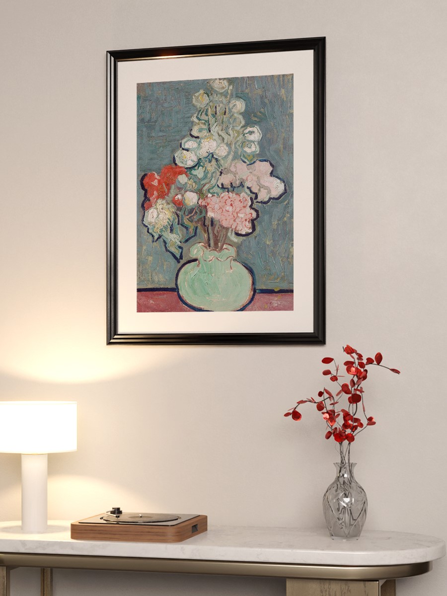Van Gogh Vase of Flowers Tablo Sanatsal Ünlü Ressam Poster Çerçevesiz Yüksek Kalite Poster