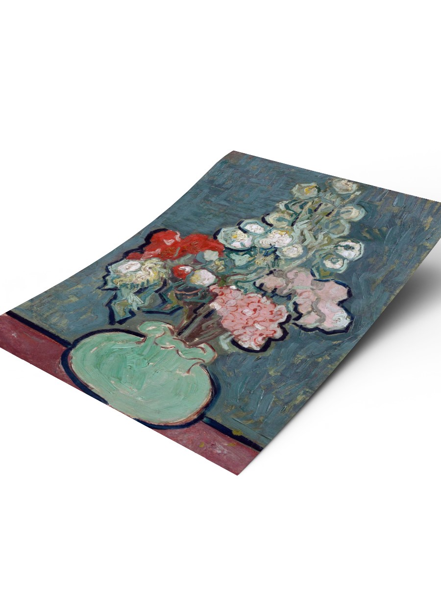 Van Gogh Vase of Flowers Tablo Sanatsal Ünlü Ressam Poster Çerçevesiz Yüksek Kalite Poster