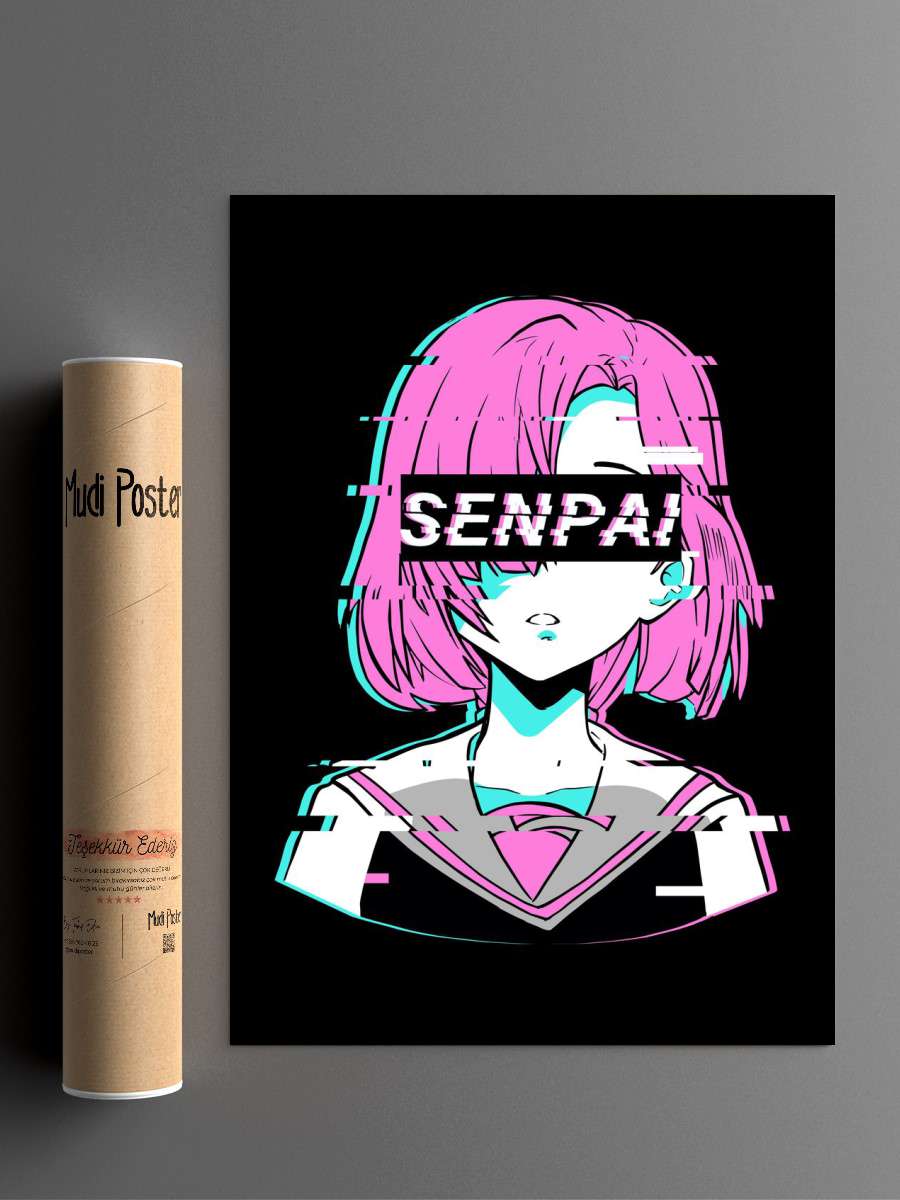 Vaporwave Anime Girl Anime Poster Çerçevesiz Yüksek Kalite Anime Duvar Poster