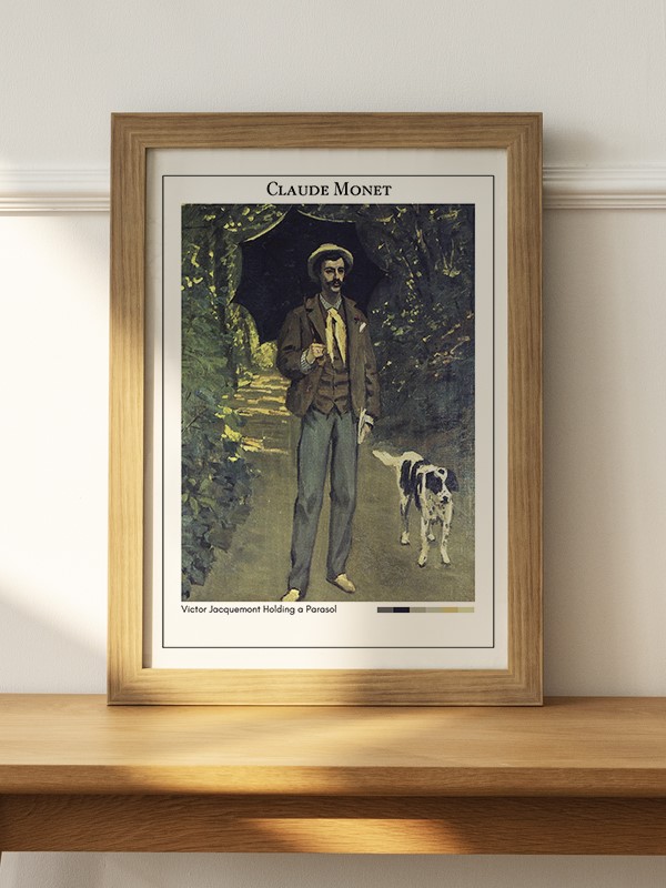 Claude Monet Victor Jacquemont Holding a Parasol Poster