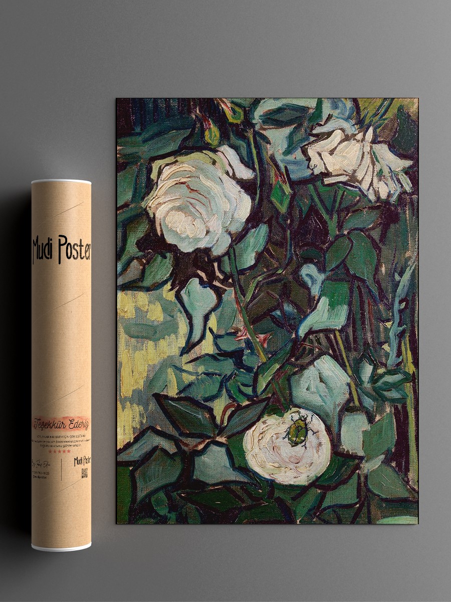 Vincent van Gogh Roses Tablo Sanatsal Ünlü Ressam Poster Çerçevesiz Yüksek Kalite Poster