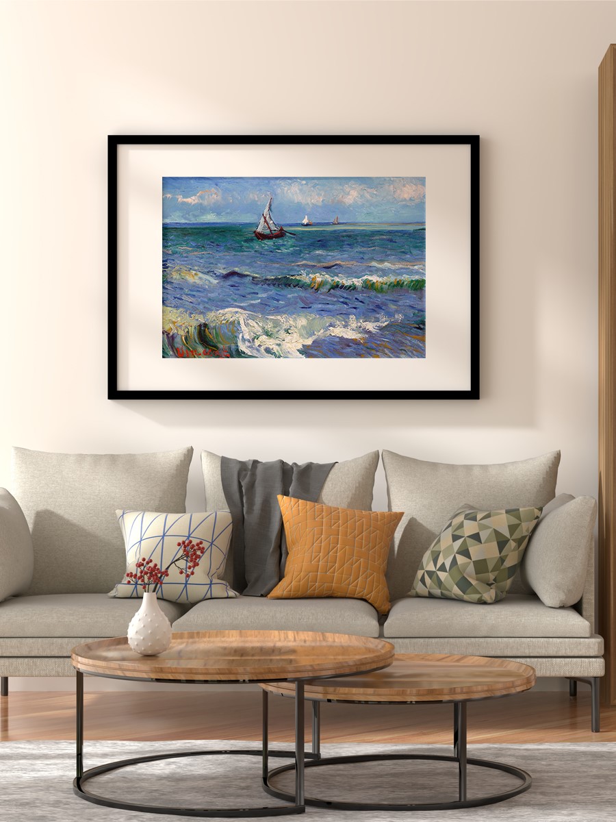 Vincent van Gogh Seascape Tablo Sanatsal Ünlü Ressam Poster Çerçevesiz Yüksek Kalite Poster