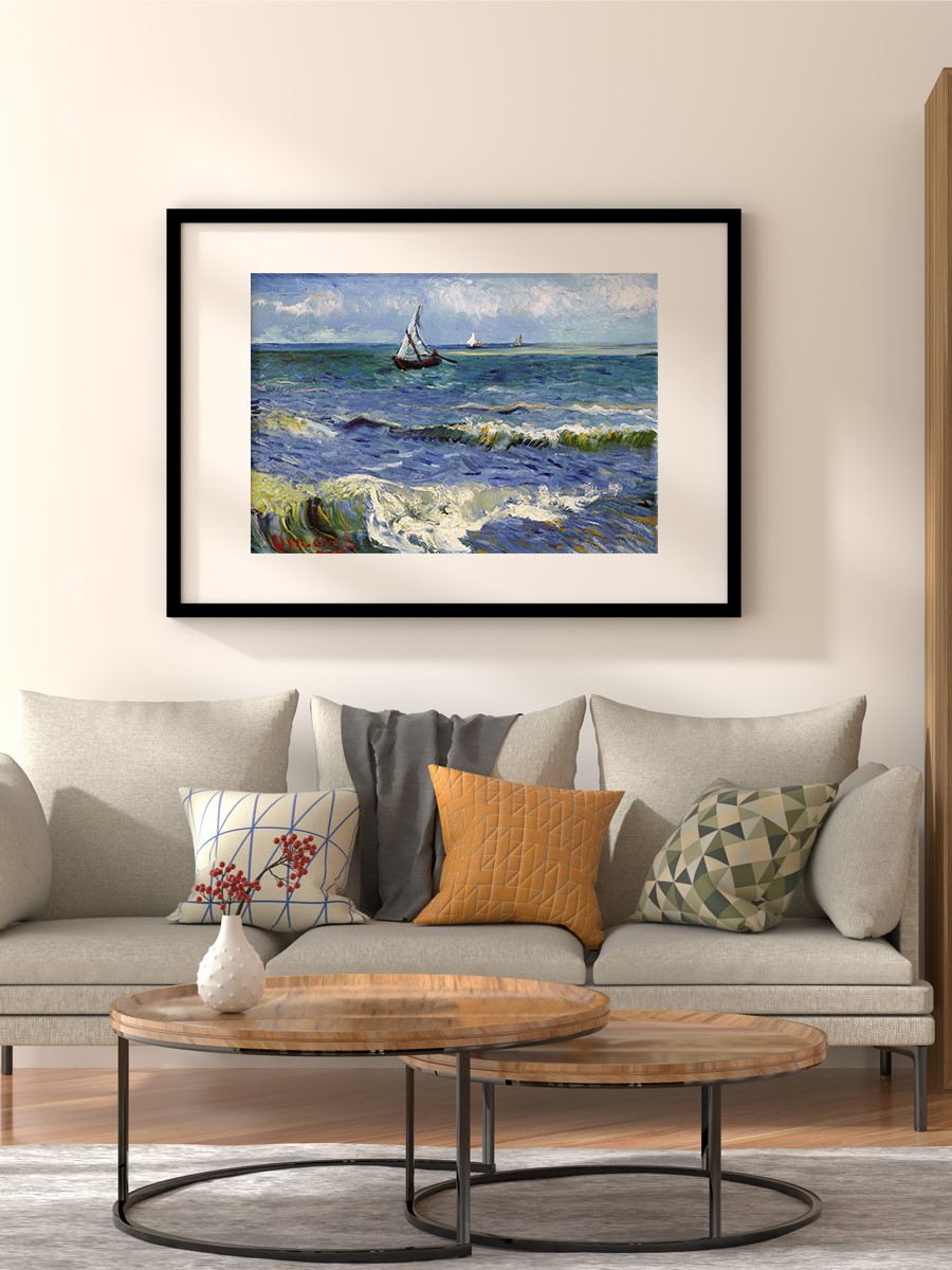 Vincent van Gogh Seascape Tablo Sanatsal Ünlü Ressam Poster Çerçevesiz Yüksek Kalite Poster