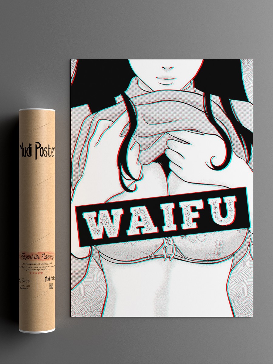 Waifu Material Anime Poster Çerçevesiz Yüksek Kalite Anime Duvar Poster