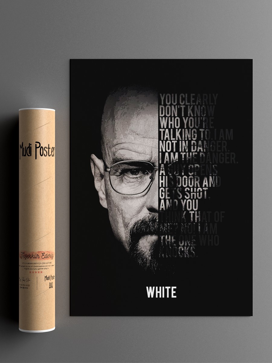Walter White Breaking Bad Poster, Çerçevesiz Tv Film Poster