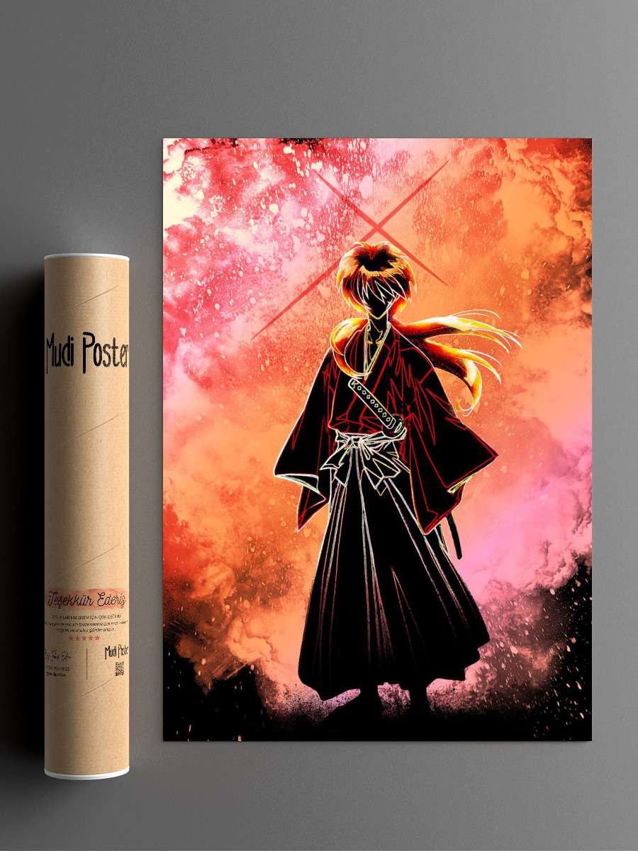 Wandering Swordsman Soul Anime Poster Çerçevesiz Yüksek Kalite Anime Duvar Poster