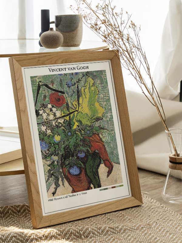 Vincent van Gogh Wild Flowers and Thistles in a Vase Poster