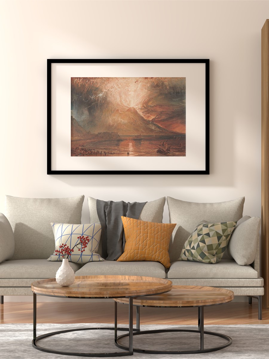 William Turner Vesuvius Tablo Sanatsal Ünlü Ressam Poster Çerçevesiz Yüksek Kalite Poster