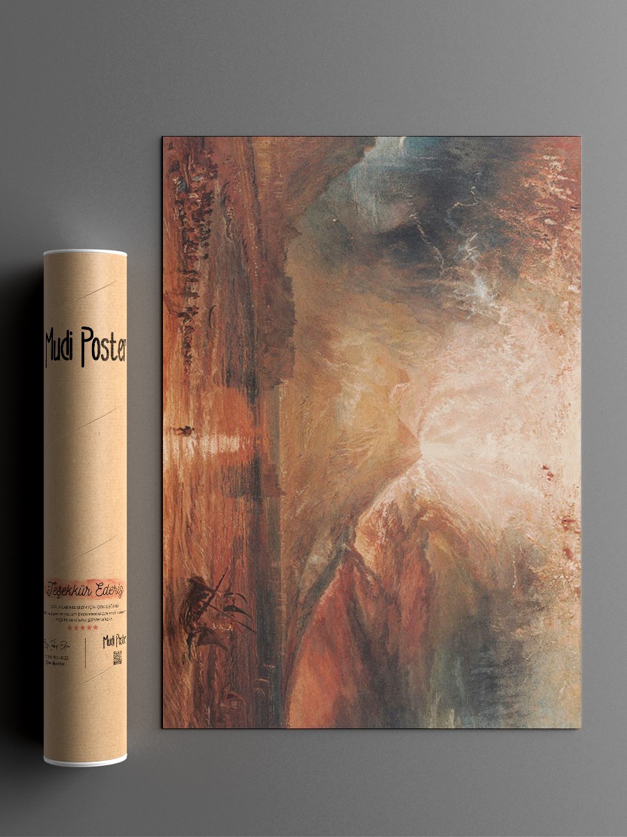 William Turner Vesuvius Tablo Sanatsal Ünlü Ressam Poster Çerçevesiz Yüksek Kalite Poster