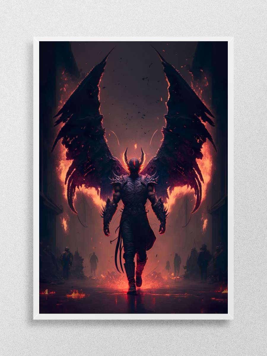 Winged Demon Anime Poster Çerçevesiz Yüksek Kalite Anime Duvar Poster