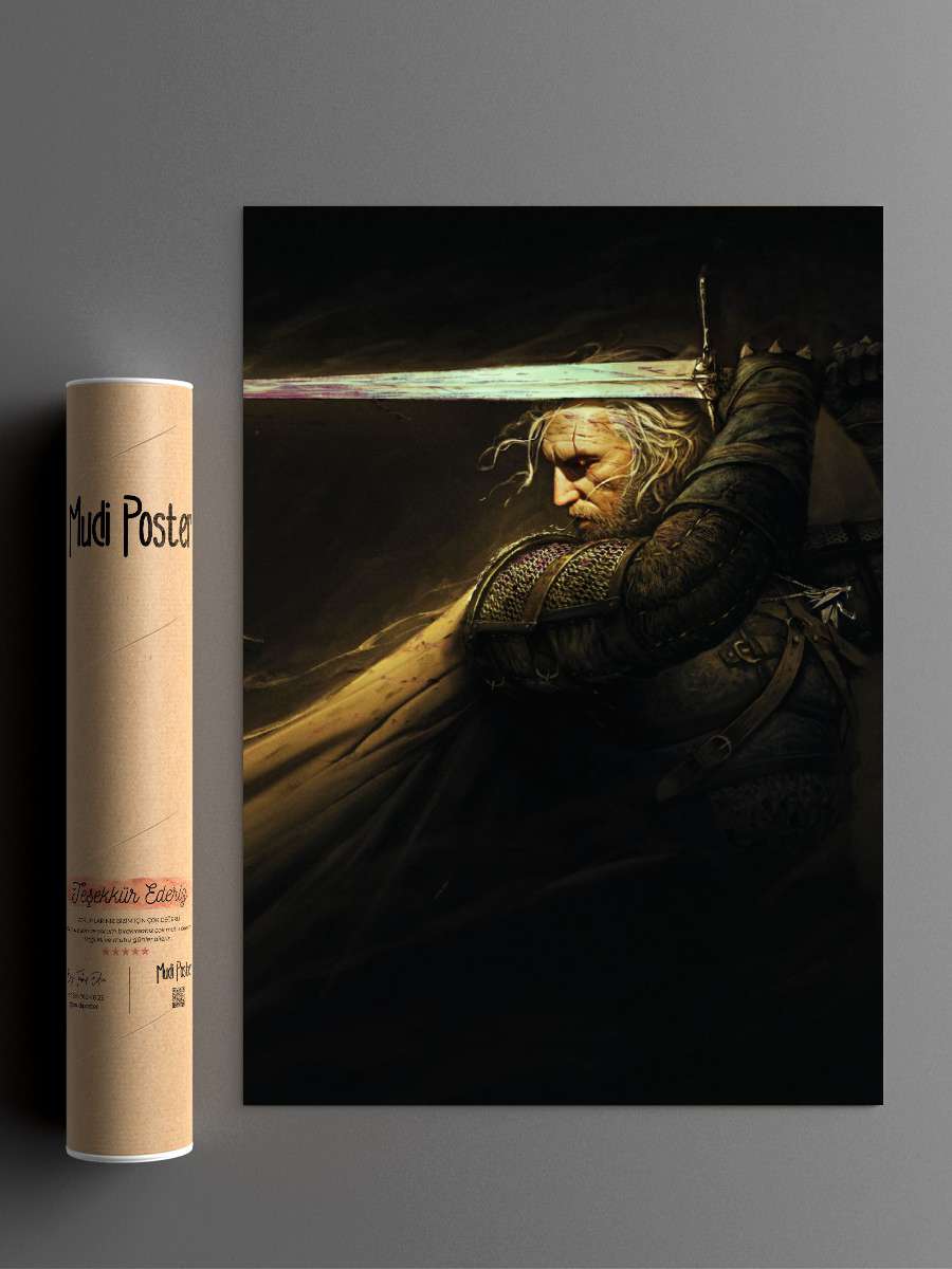 Witcher Key Art V Anime Poster Çerçevesiz Yüksek Kalite Anime Duvar Poster