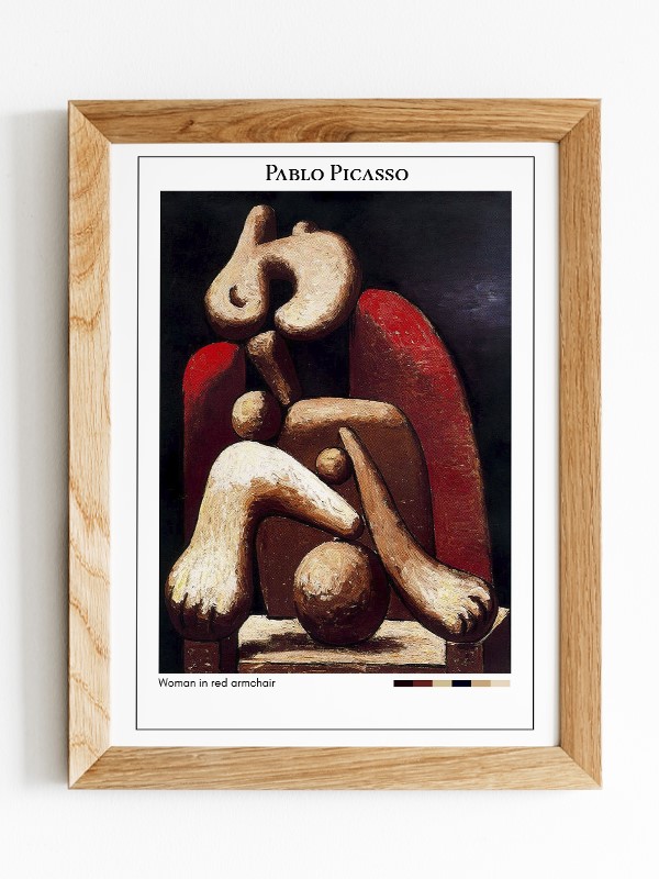 Pablo Picasso Woman in red armchair Poster