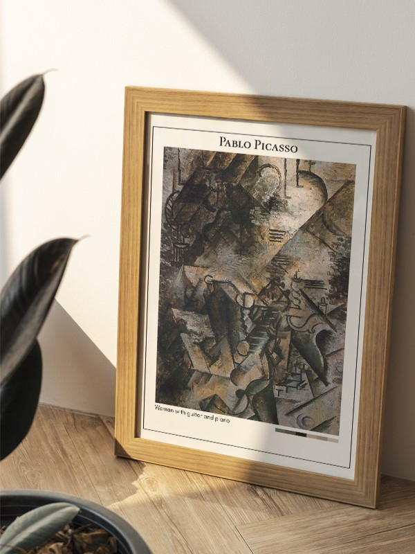 Pablo Picasso Woman with guitar and piano Poster