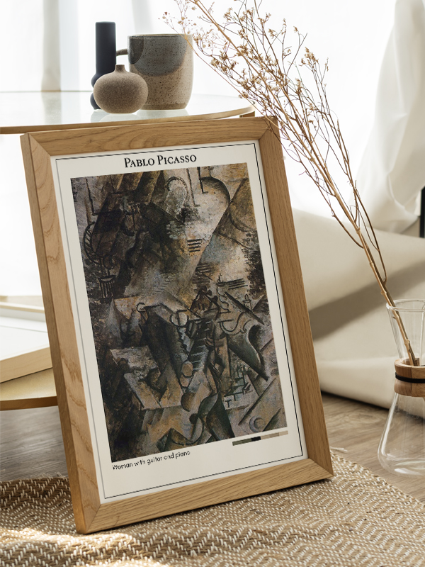 Pablo Picasso Woman with guitar and piano Poster
