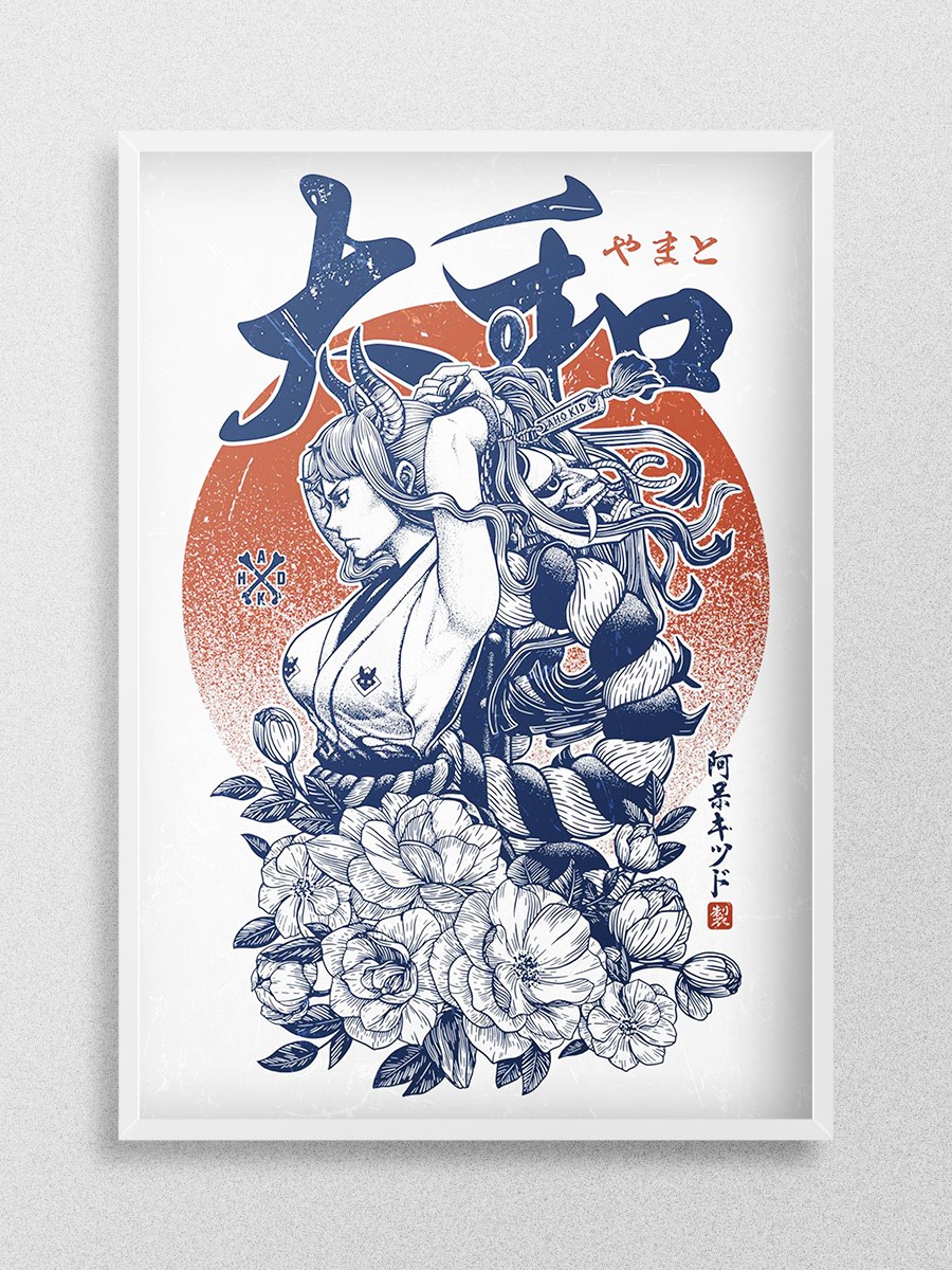 Yamato Tattoo Art Anime Poster Çerçevesiz Yüksek Kalite Anime Duvar Poster