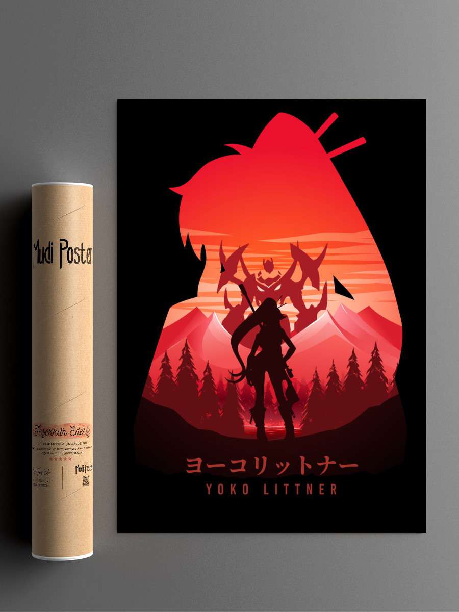 Yoko Littner Gurren Lagann Anime Poster Çerçevesiz Yüksek Kalite Anime Duvar Poster