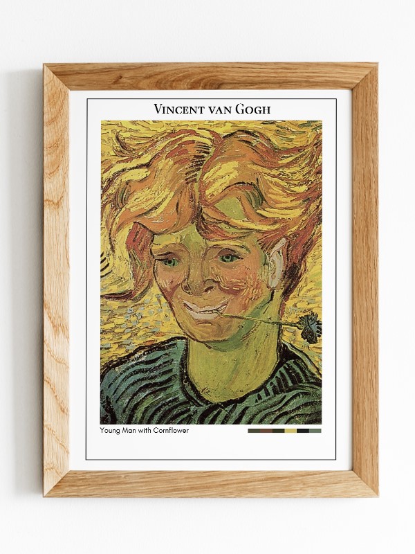Vincent van Gogh Young Man with Cornflower Poster