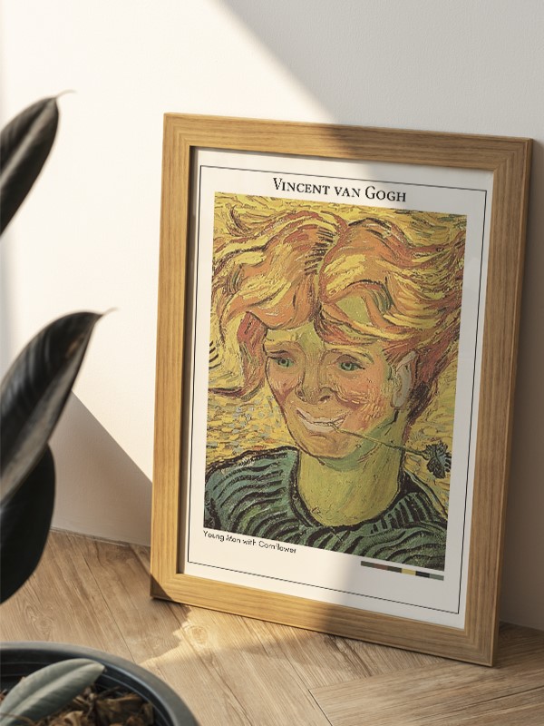 Vincent van Gogh Young Man with Cornflower Poster