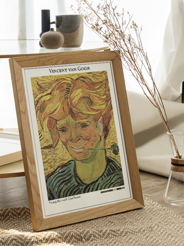 Vincent van Gogh Young Man with Cornflower Poster