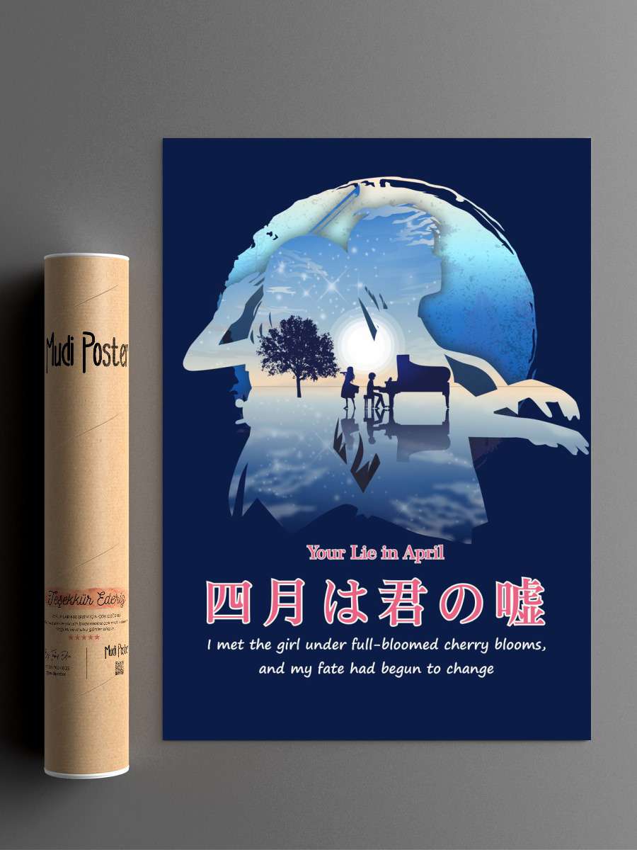 Your Lie in April Japan Anime Poster Çerçevesiz Yüksek Kalite Anime Duvar Poster
