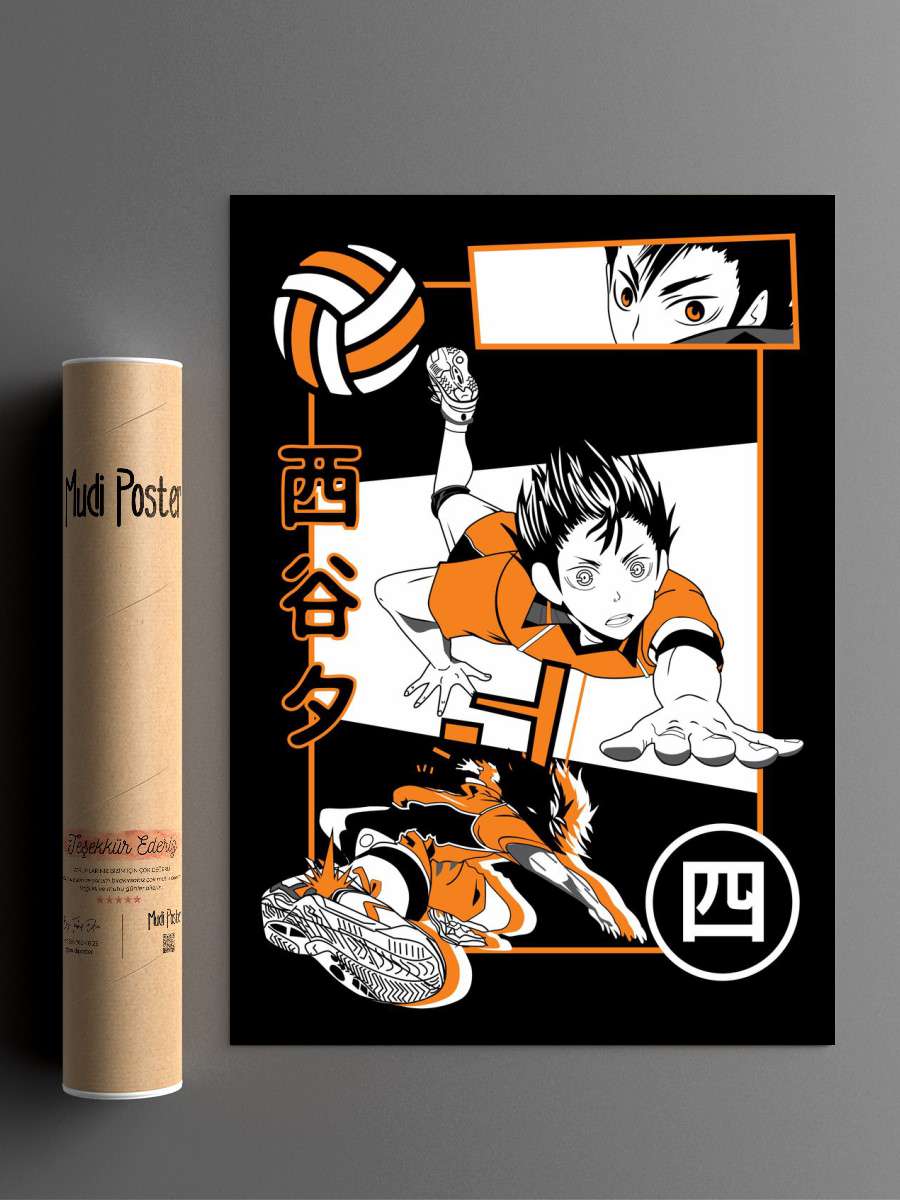 Yu Nishinoya Anime Poster Çerçevesiz Yüksek Kalite Anime Duvar Poster