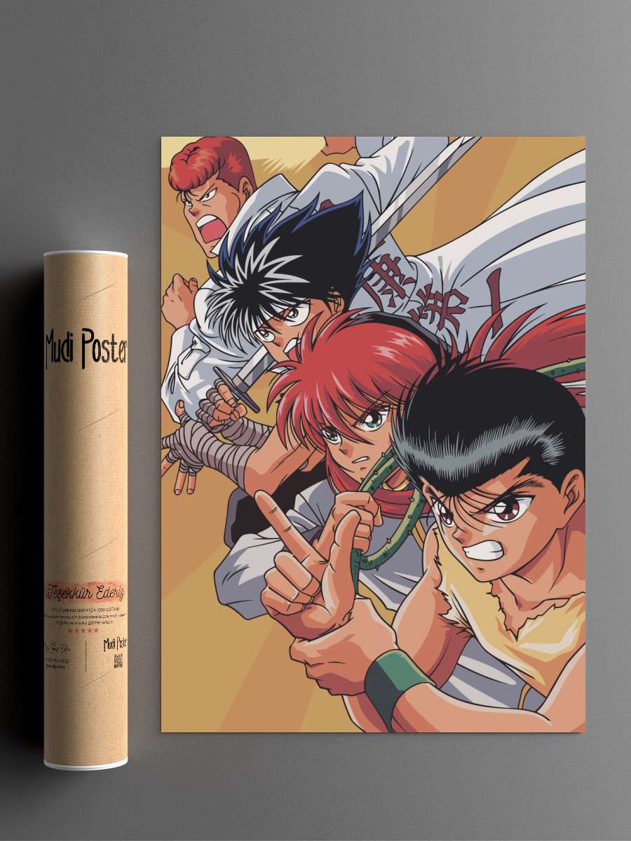 Yu Yu Hakusho Anime Poster Çerçevesiz Yüksek Kalite Anime Duvar Poster
