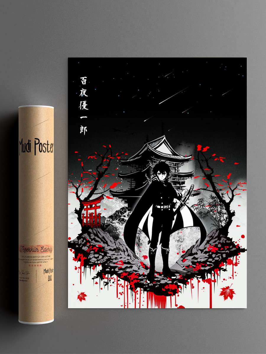 Yuichiro Hyakuya Anime Poster Çerçevesiz Yüksek Kalite Anime Duvar Poster