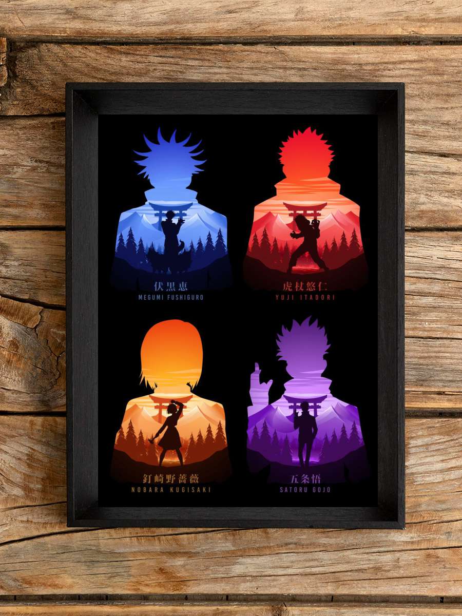 Yuji Megumi Nobara Gojo Anime Poster Çerçevesiz Yüksek Kalite Anime Duvar Poster