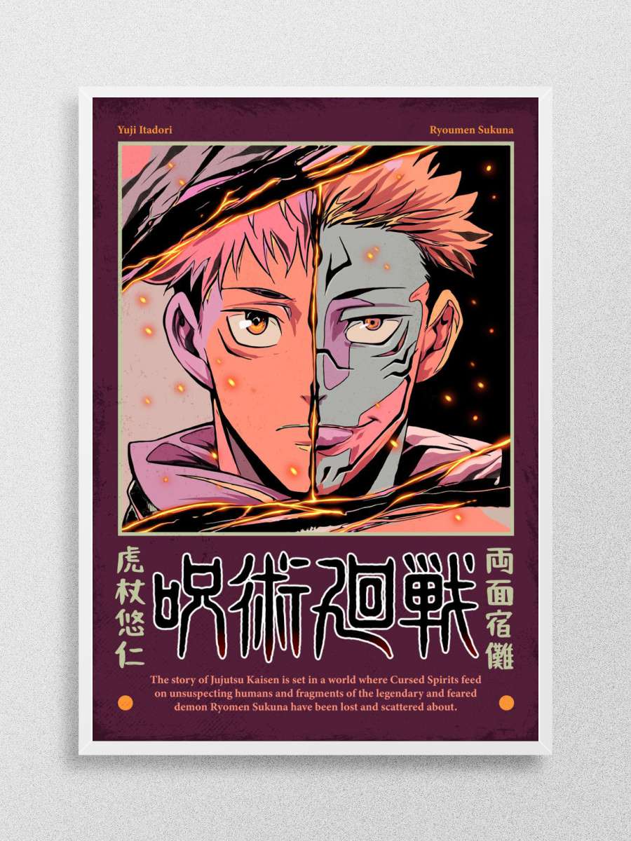 YUJI X SUKUNA Anime Poster Çerçevesiz Yüksek Kalite Anime Duvar Poster