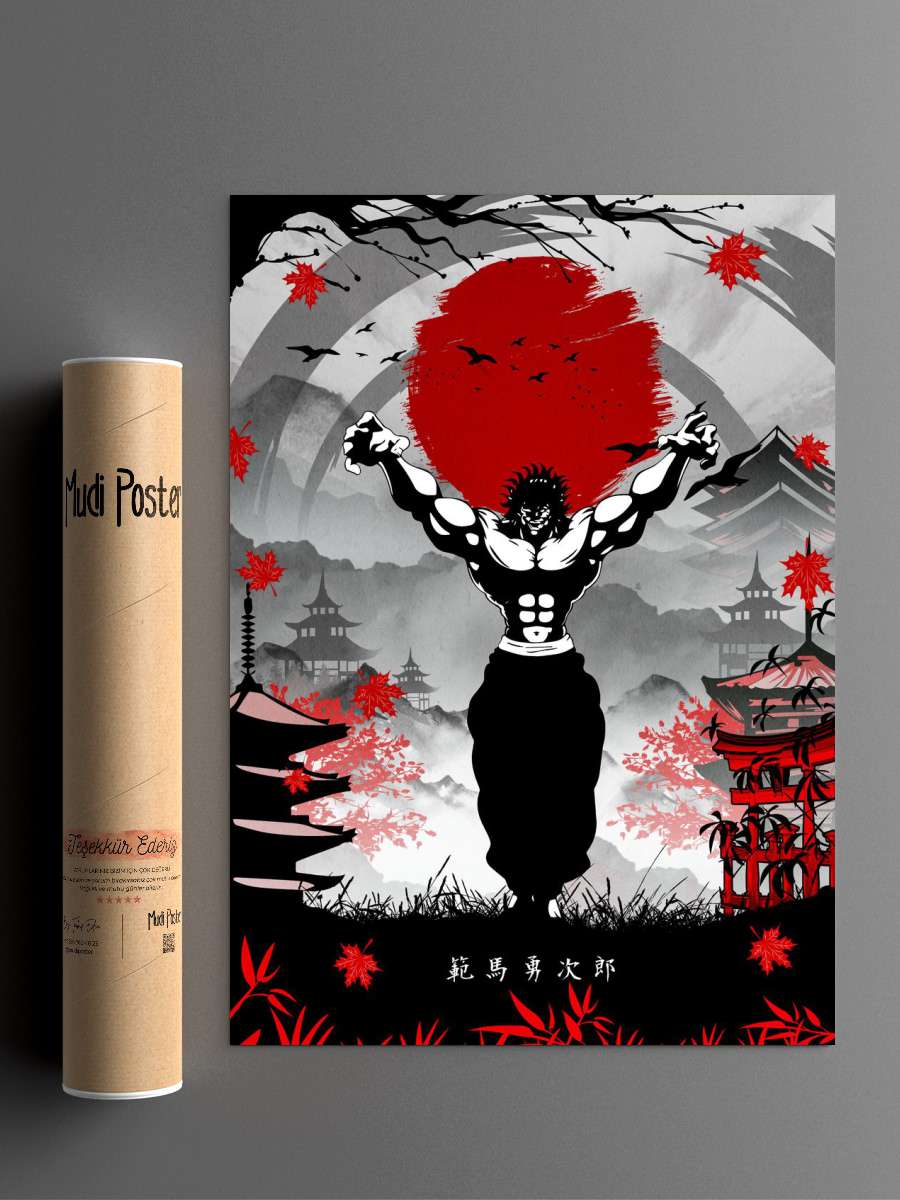 Yujiro Hanma Anime Poster Çerçevesiz Yüksek Kalite Anime Duvar Poster