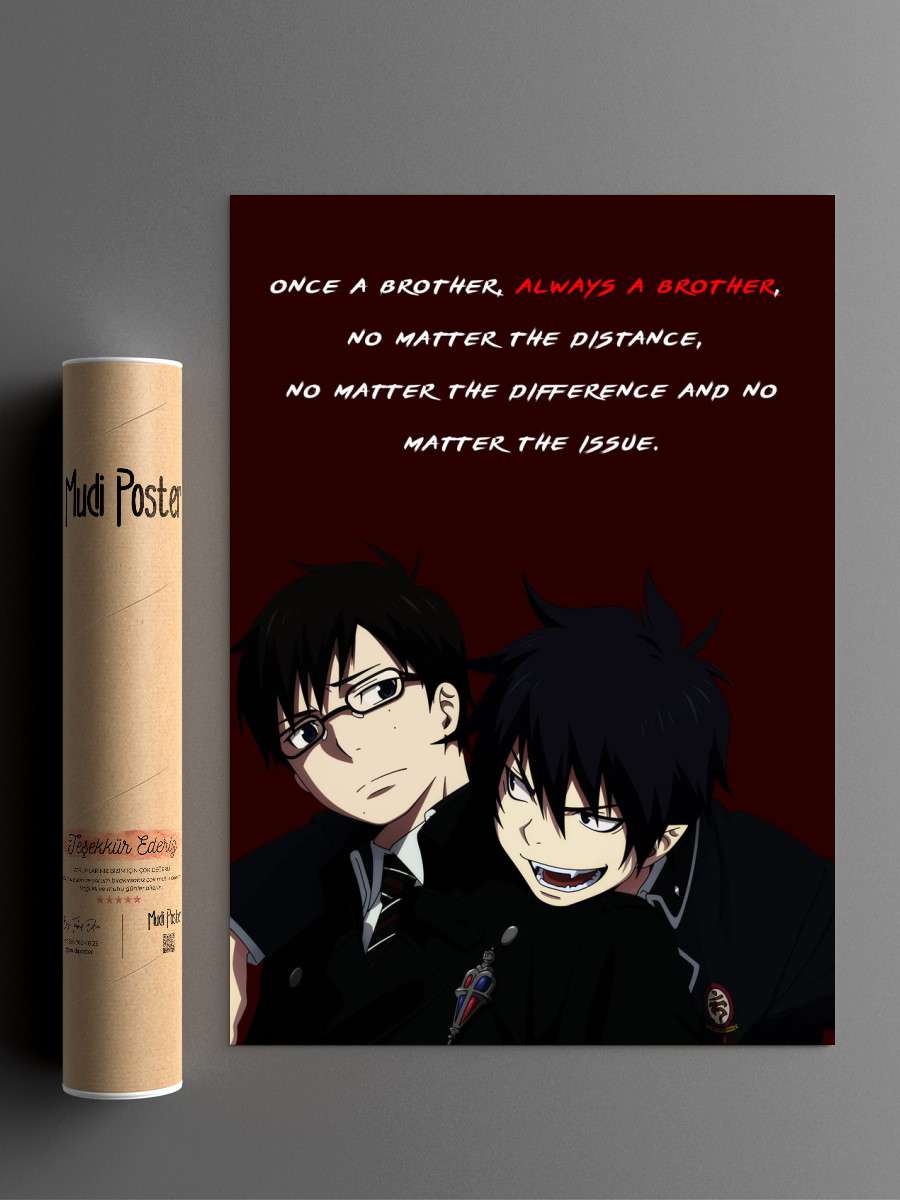 Yukio Rin Exorcist Anime Anime Poster Çerçevesiz Yüksek Kalite Anime Duvar Poster